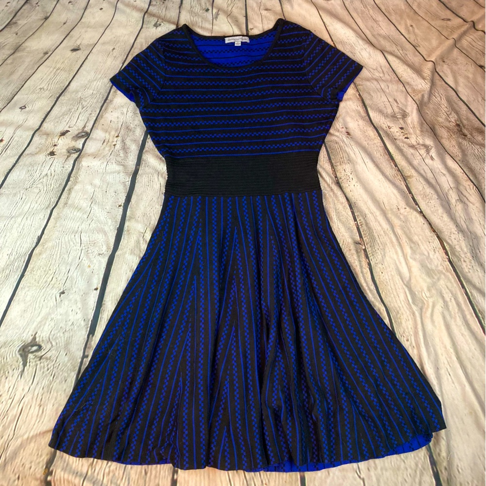 Danny & Nicole Womens Navy Blue Design Dress